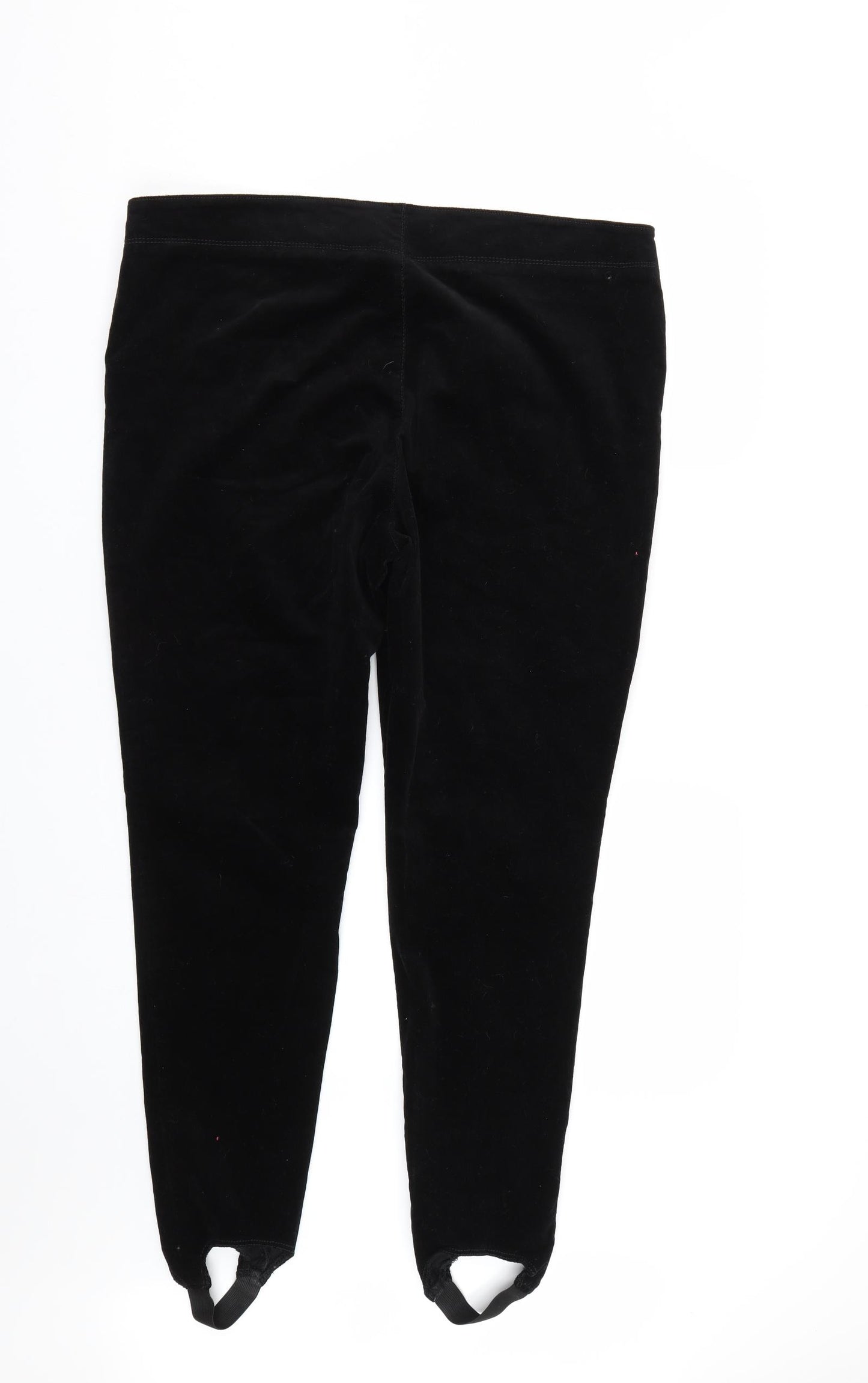 M&S Womens Black  Corduroy Jegging Trousers Size 20 L27 in