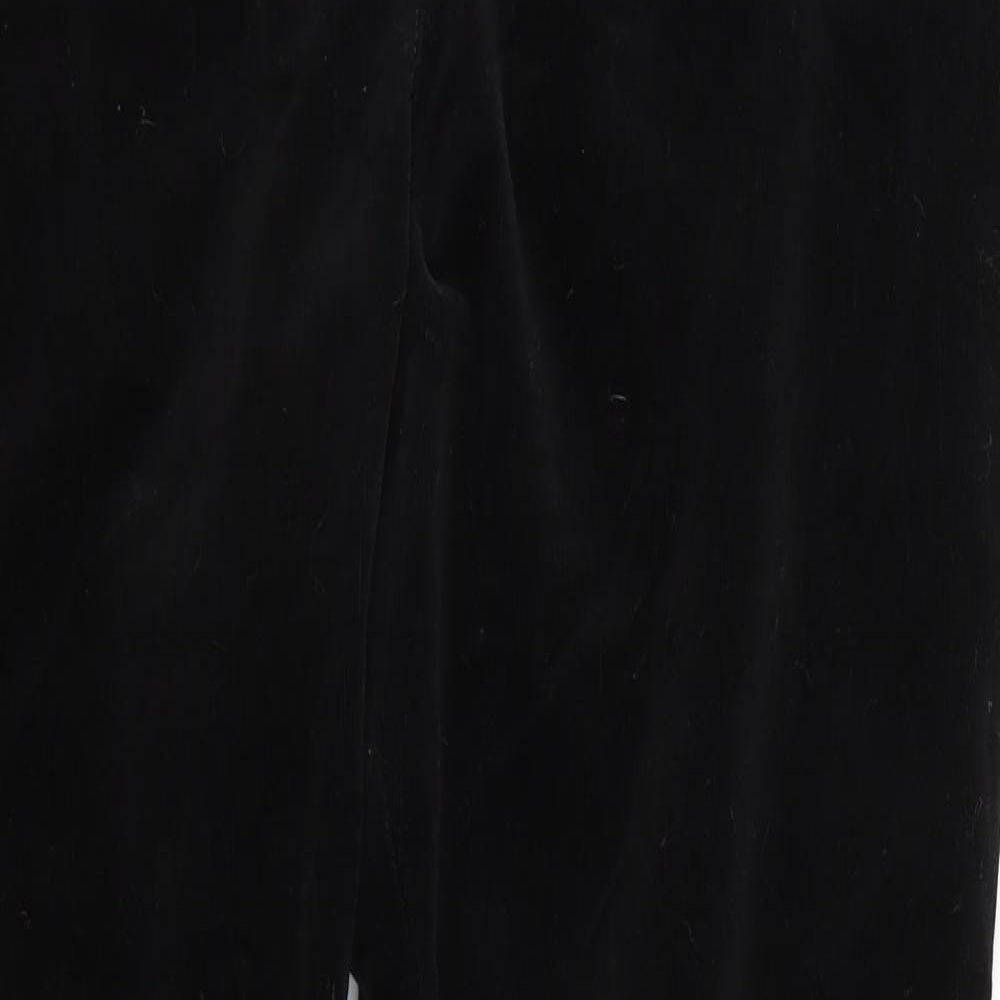 M&S Womens Black  Corduroy Jegging Trousers Size 20 L27 in