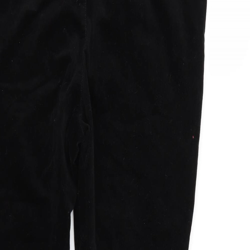 M&S Womens Black  Corduroy Jegging Trousers Size 20 L27 in
