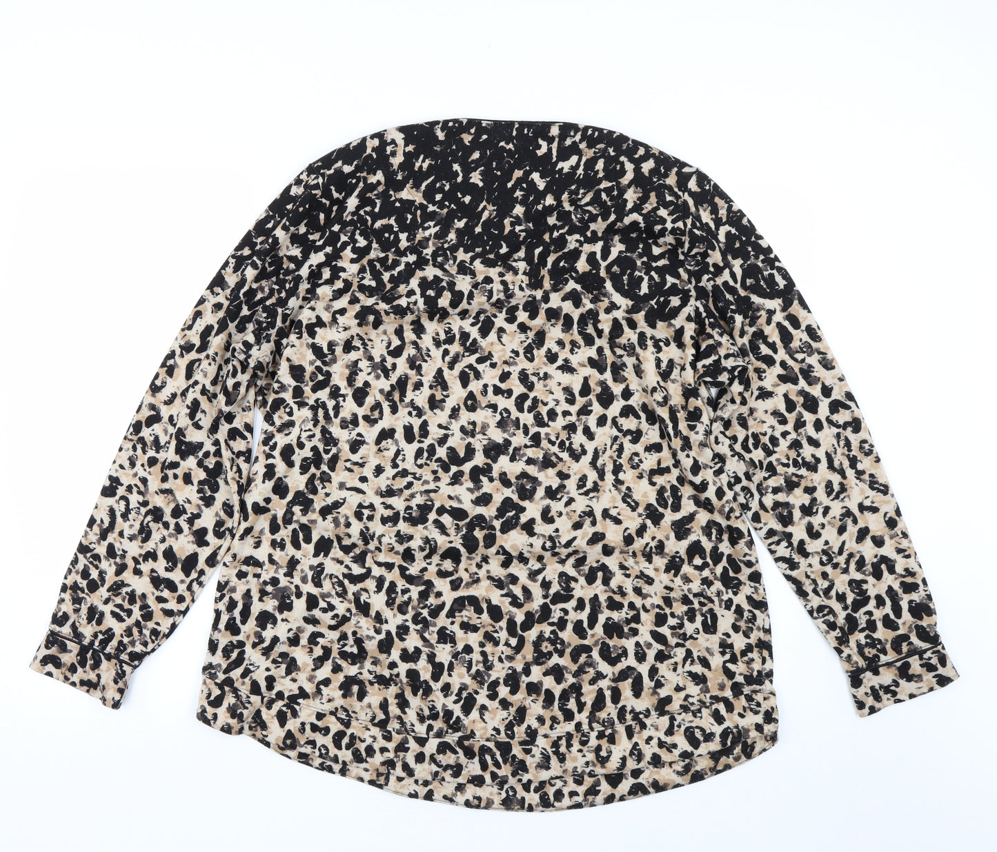 M&S Womens Brown Animal Print  Pullover Jumper Size 20