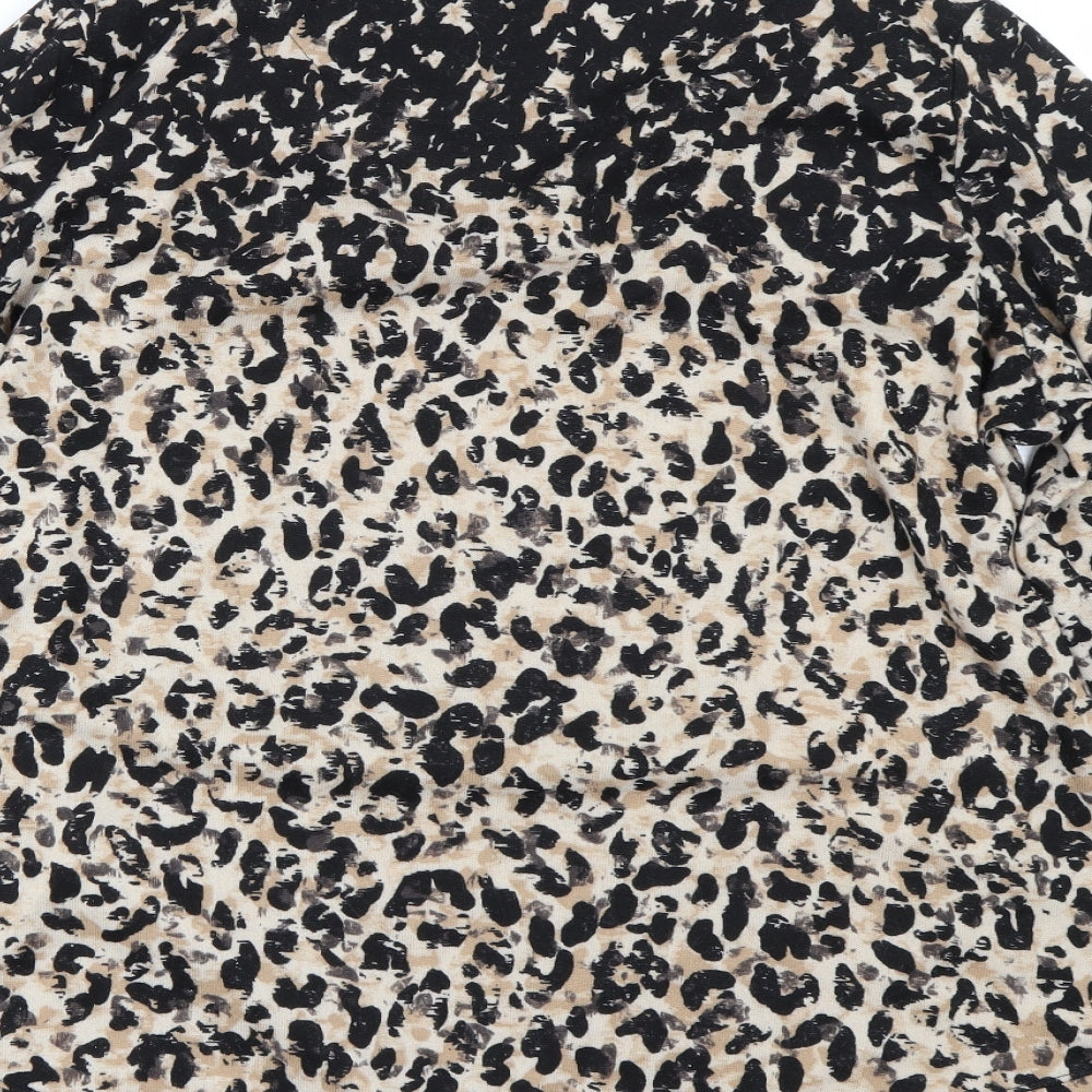 M&S Womens Brown Animal Print  Pullover Jumper Size 20