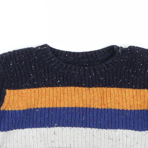 Nutmeg Boys Blue Striped  Pullover Jumper Size 12-18 Months
