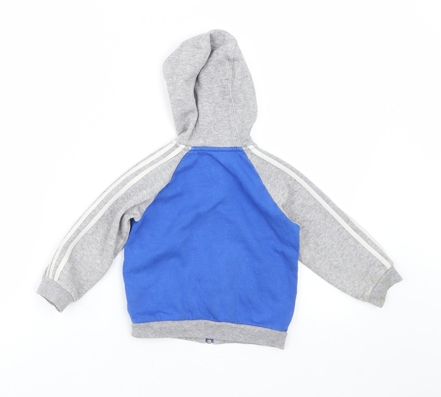 adidas Boys Blue Striped  Full Zip Jumper Size 9-12 Months