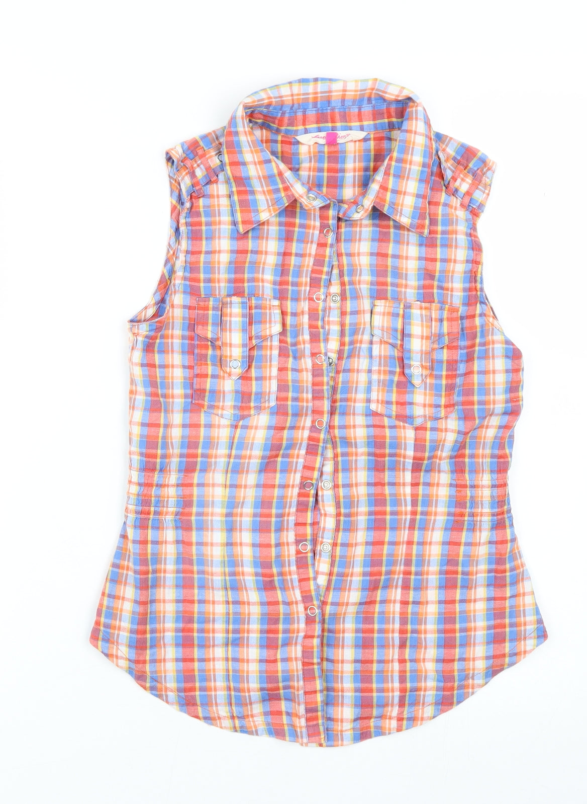 New Look Girls Red Check  Basic Button-Up Size 13 Years