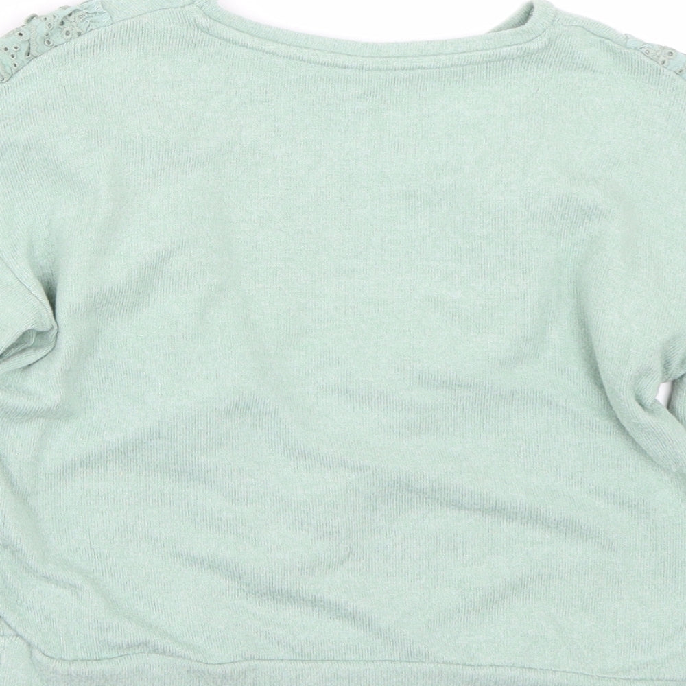 George Girls Green   Pullover Jumper Size 4-5 Years