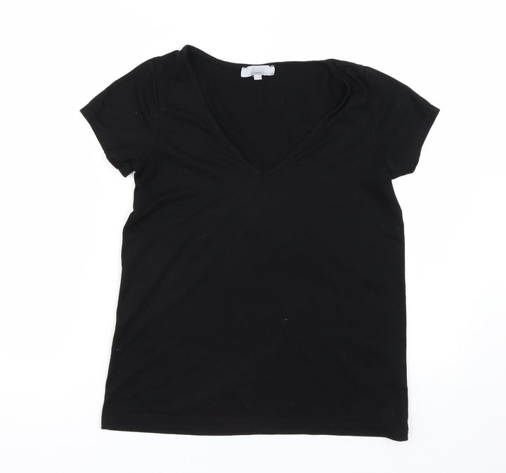 Red Herring Womens Black Basic T-Shirt Size 8