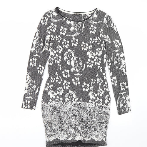 River Island Womens Grey Floral  Wrap Dress  Size 10
