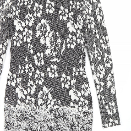 River Island Womens Grey Floral  Wrap Dress  Size 10