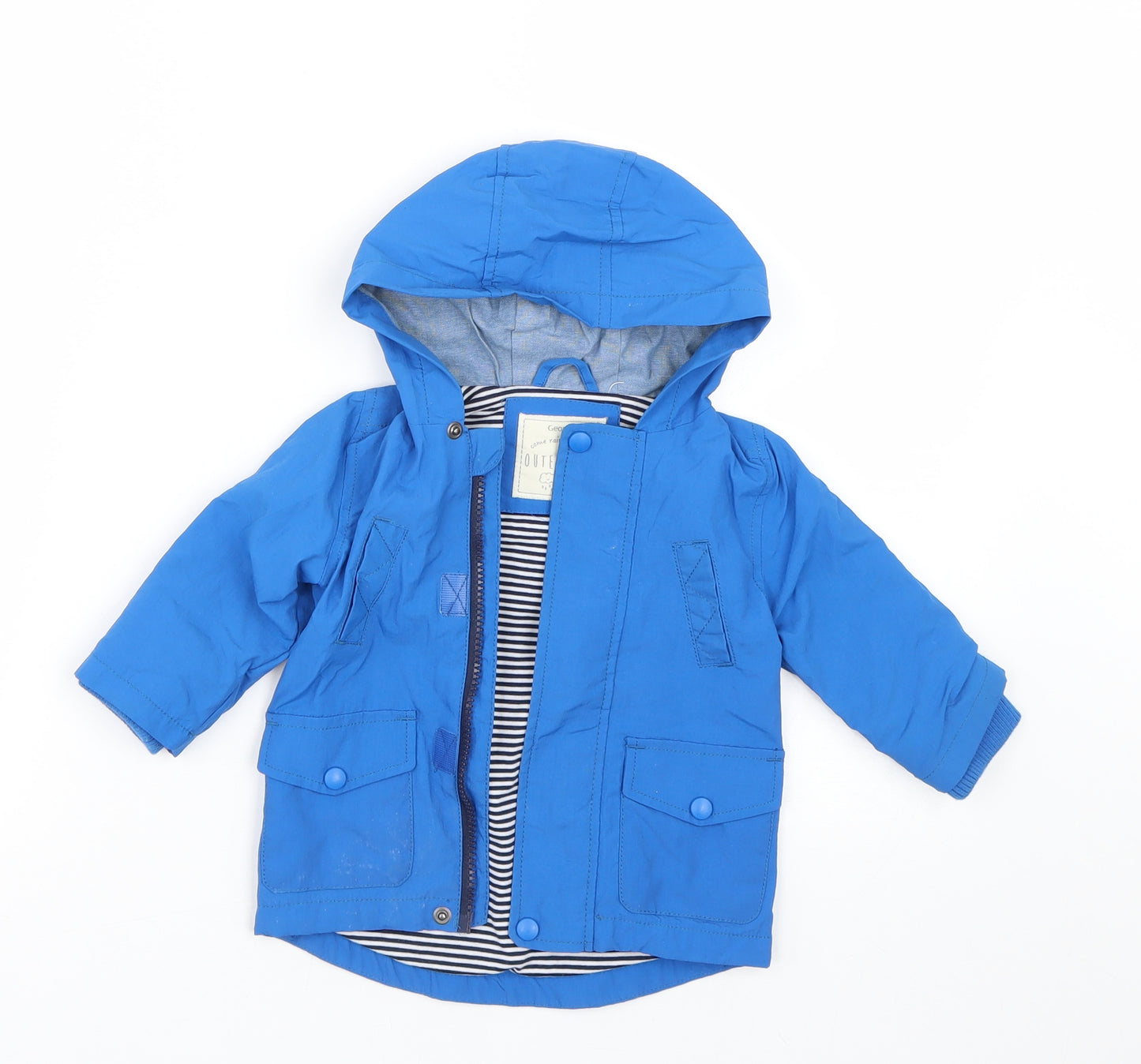 George Boys Blue   Rain Coat Coat Size 6-9 Months