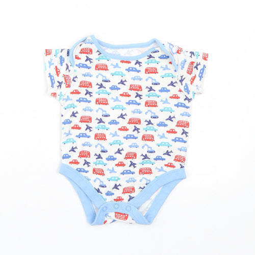 Mini Club Baby White   Babygrow One-Piece Size 3-6 Months  - Cars
