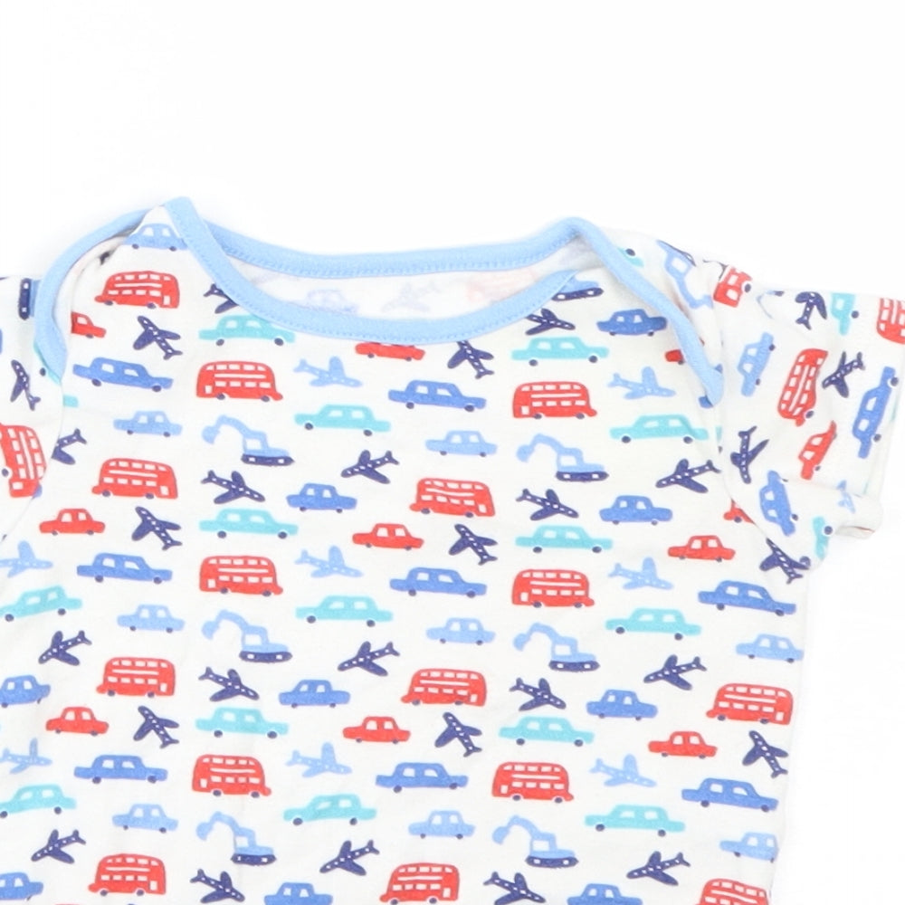 Mini Club Baby White   Babygrow One-Piece Size 3-6 Months  - Cars