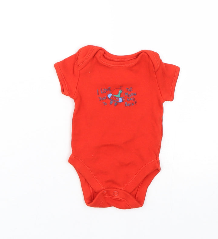 George Baby Red   Babygrow One-Piece Size 0-3 Months  - First size 4.1kg
