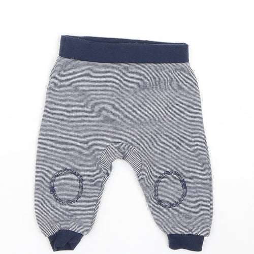 Primark Baby Blue Striped  Jogger Trousers Size 3-6 Months