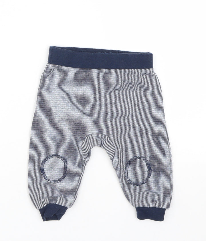 Primark Baby Blue Striped Jogger Trousers Size 3-6 Months