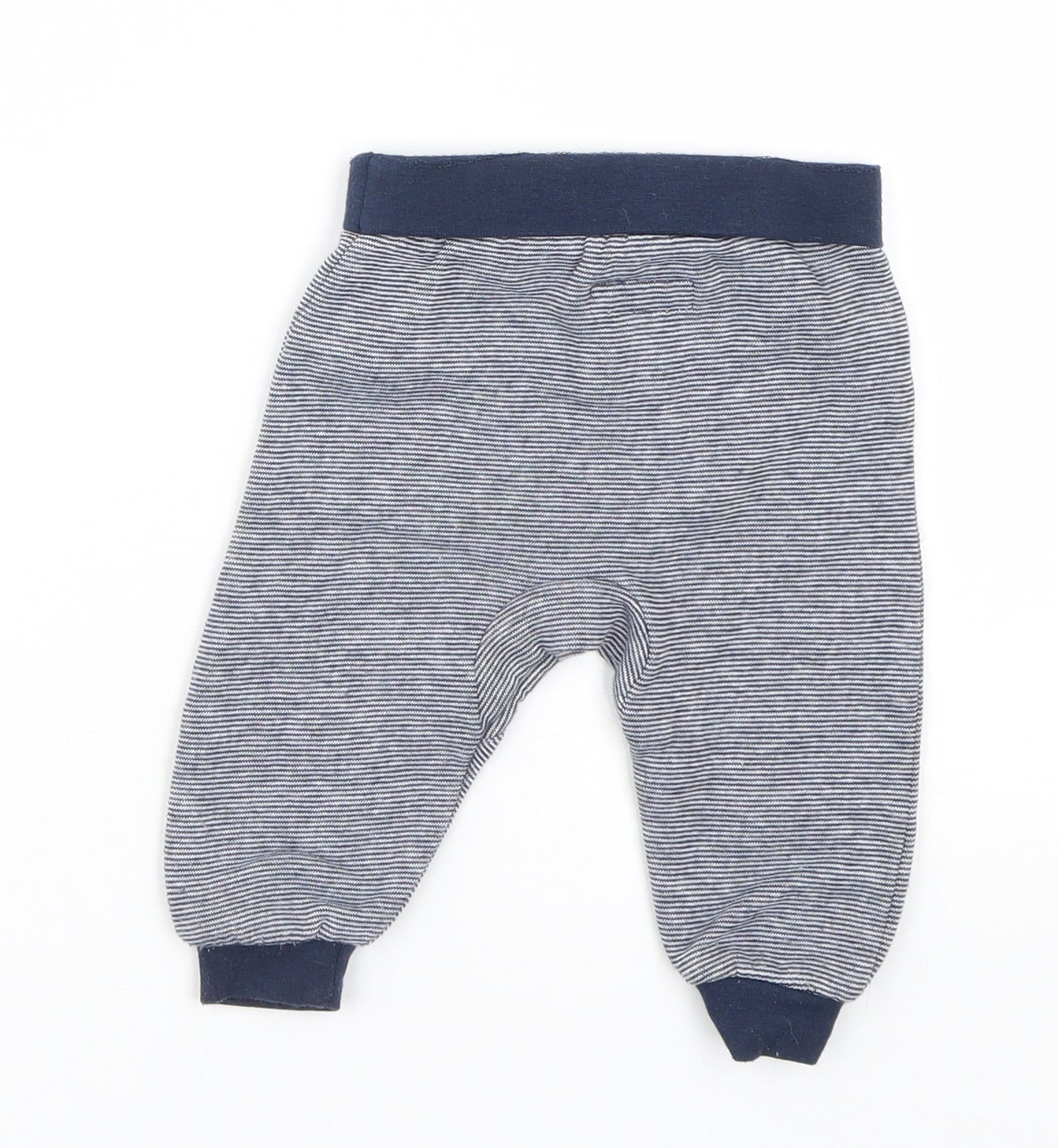 Primark Baby Blue Striped  Jogger Trousers Size 3-6 Months