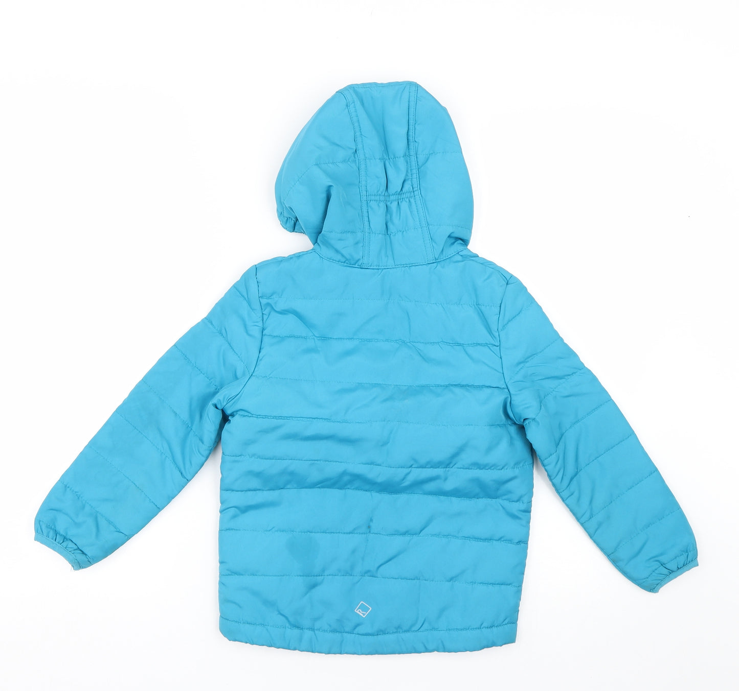 Regetta Girls Blue Striped  Puffer Jacket Coat Size 5-6 Years
