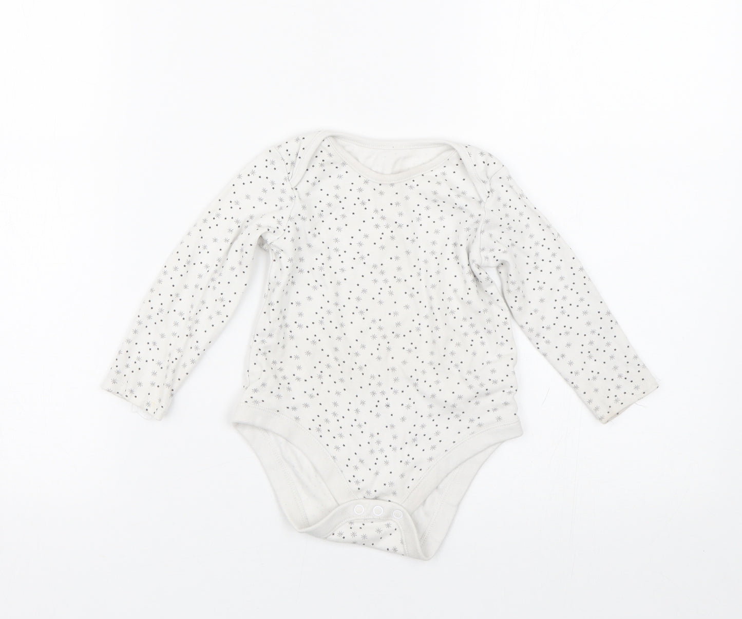 F&F Baby White Polka Dot  Basic T-Shirt Size 12-18 Months  - stars