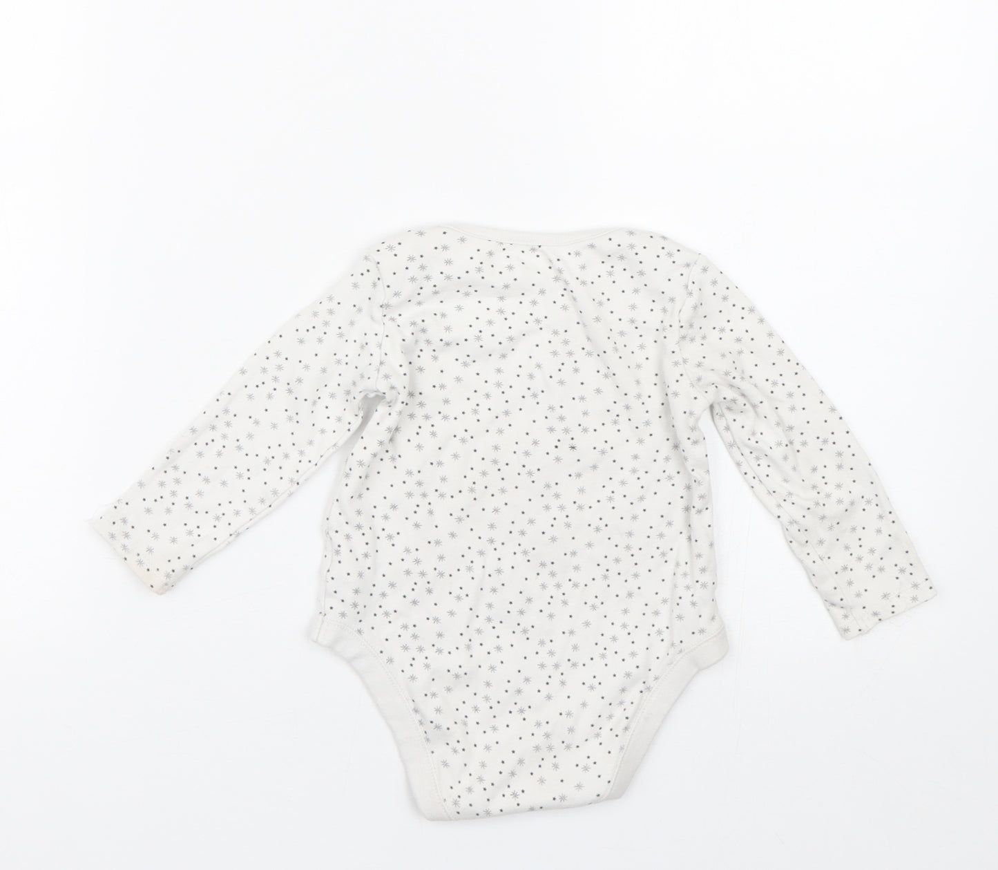 F&F Baby White Polka Dot  Basic T-Shirt Size 12-18 Months  - stars