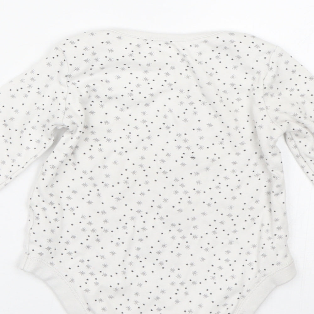 F&F Baby White Polka Dot  Basic T-Shirt Size 12-18 Months  - stars