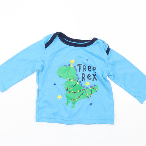 George Baby Blue   Cami Pyjama Top Size 3-6 Months  - Christmas Dinosaurs