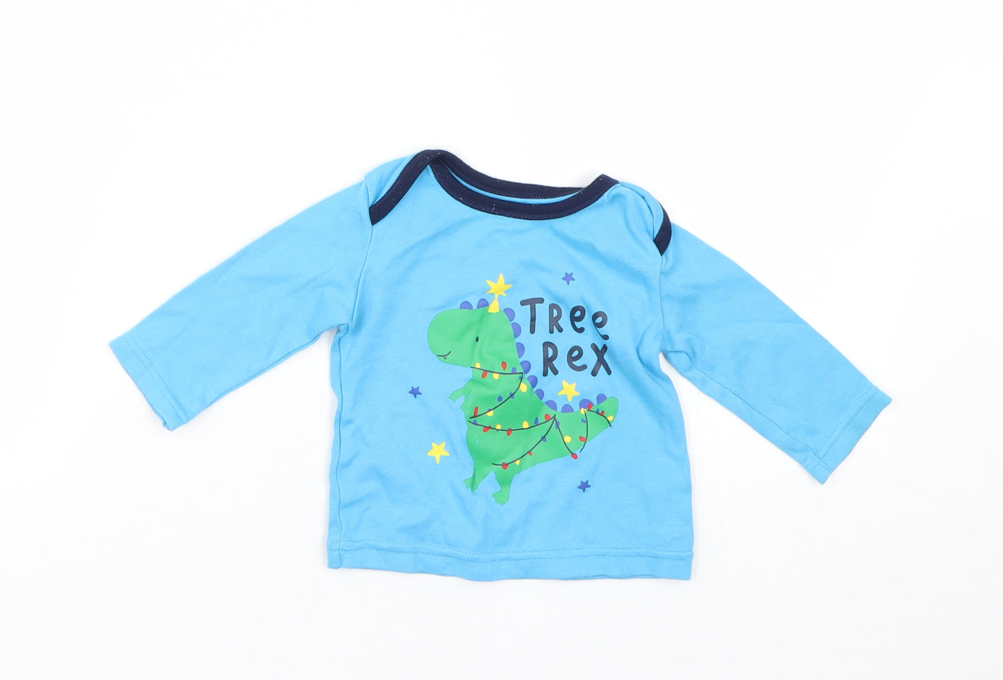 George Baby Blue   Cami Pyjama Top Size 3-6 Months  - Christmas Dinosaurs