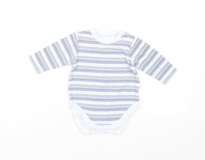 NEXT Baby Blue Striped  Basic T-Shirt Size 3-6 Months