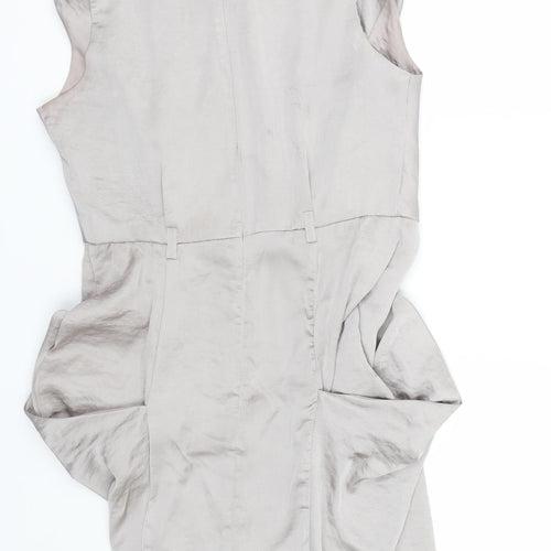 Preworn Womens Silver   Tank Dress  Size 12