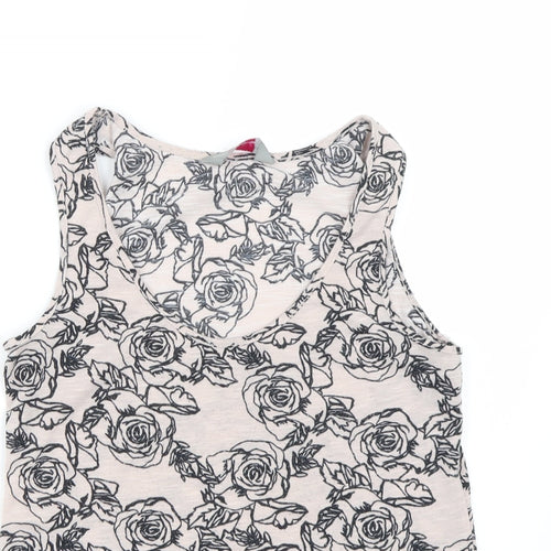 Dorothy Perkins Womens Pink Floral  Basic Tank Size 8