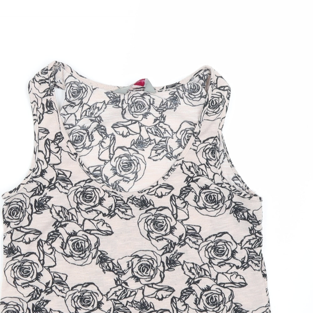 Dorothy Perkins Womens Pink Floral  Basic Tank Size 8