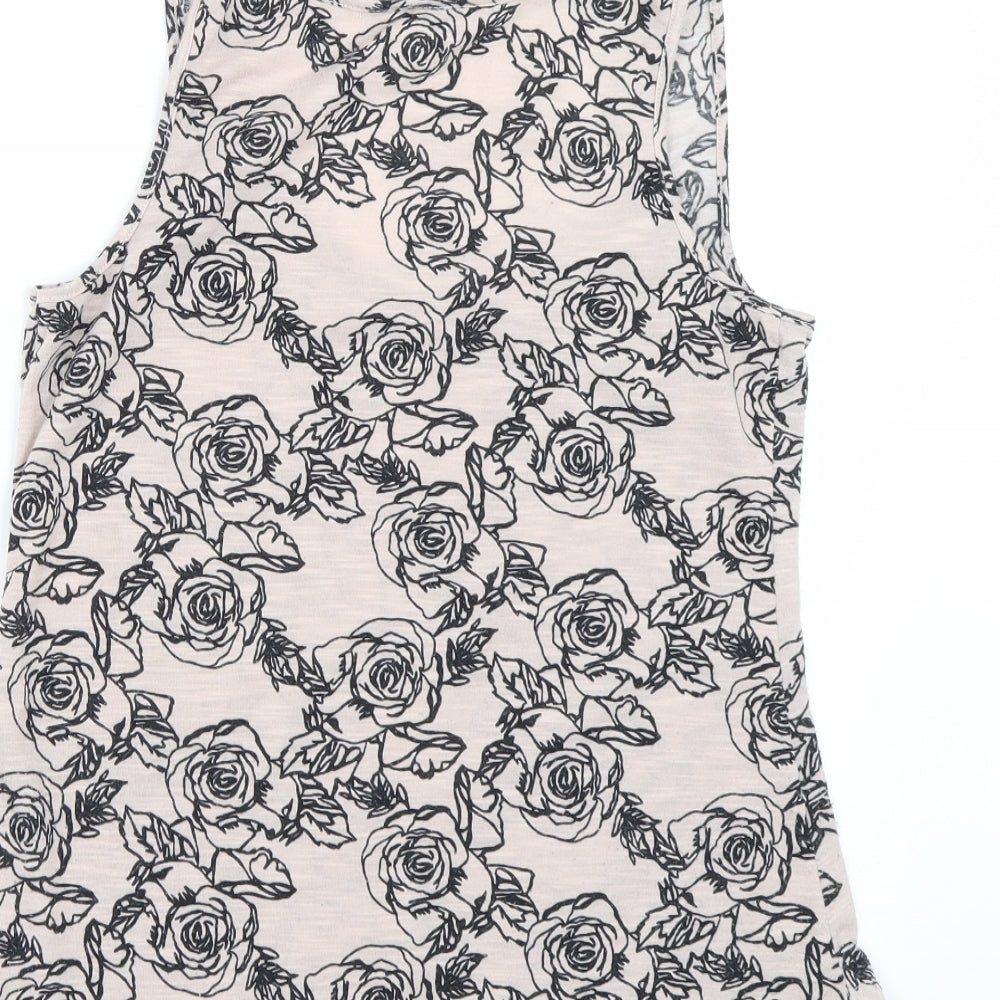 Dorothy Perkins Womens Pink Floral  Basic Tank Size 8