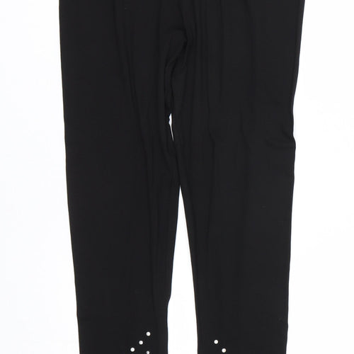 Select Womens Black   Capri Leggings Size S L27 in