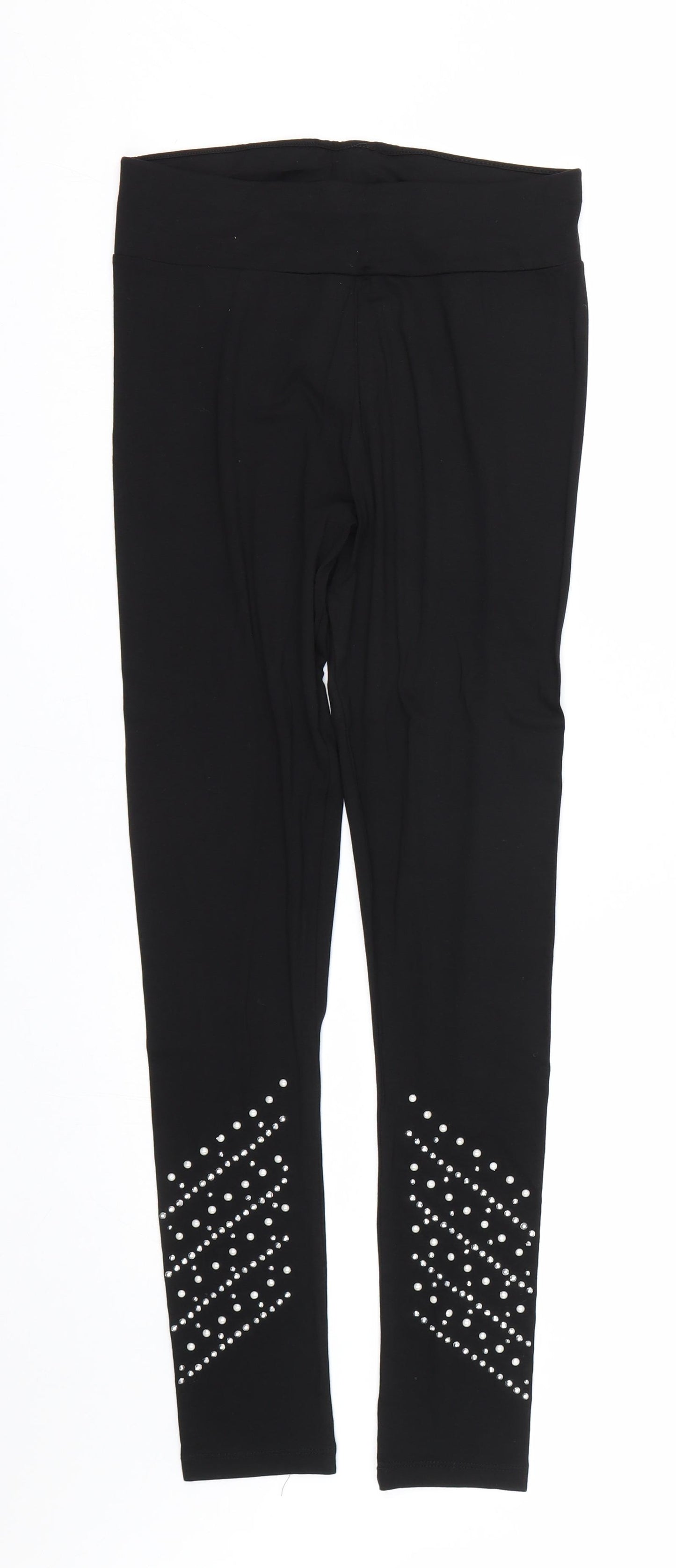 Select Womens Black   Capri Leggings Size S L27 in