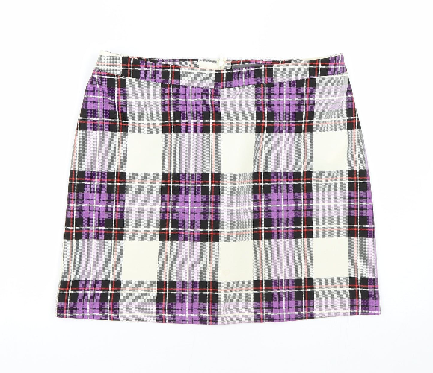 Primark Womens Purple Check  Mini Skirt Size 12