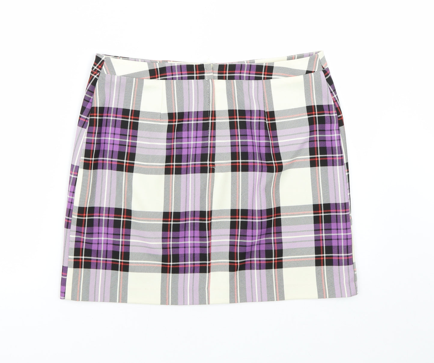 Primark Womens Purple Check  Mini Skirt Size 12