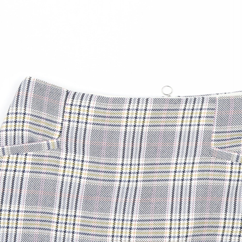 George Womens Blue Check  Mini Skirt Size 12