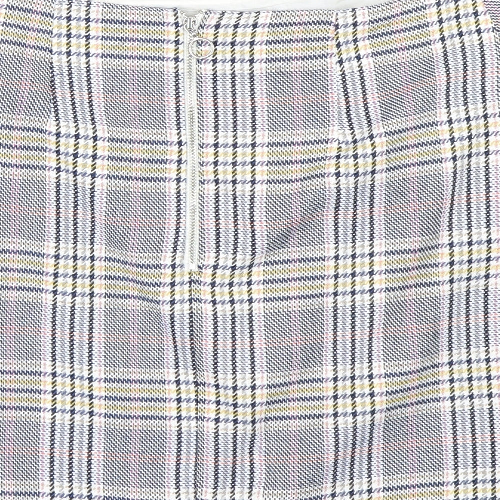 George Womens Blue Check  Mini Skirt Size 12