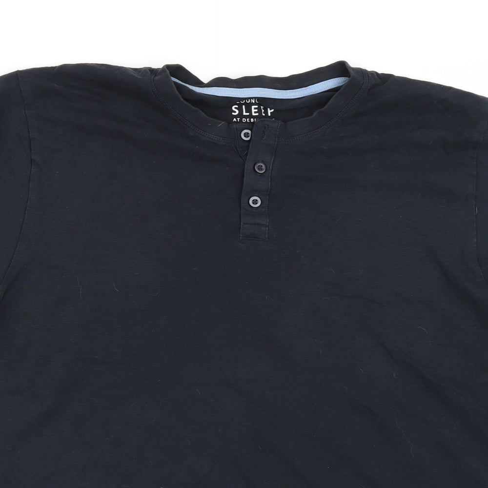 Debenhams Mens Black    Pyjama Top Size L