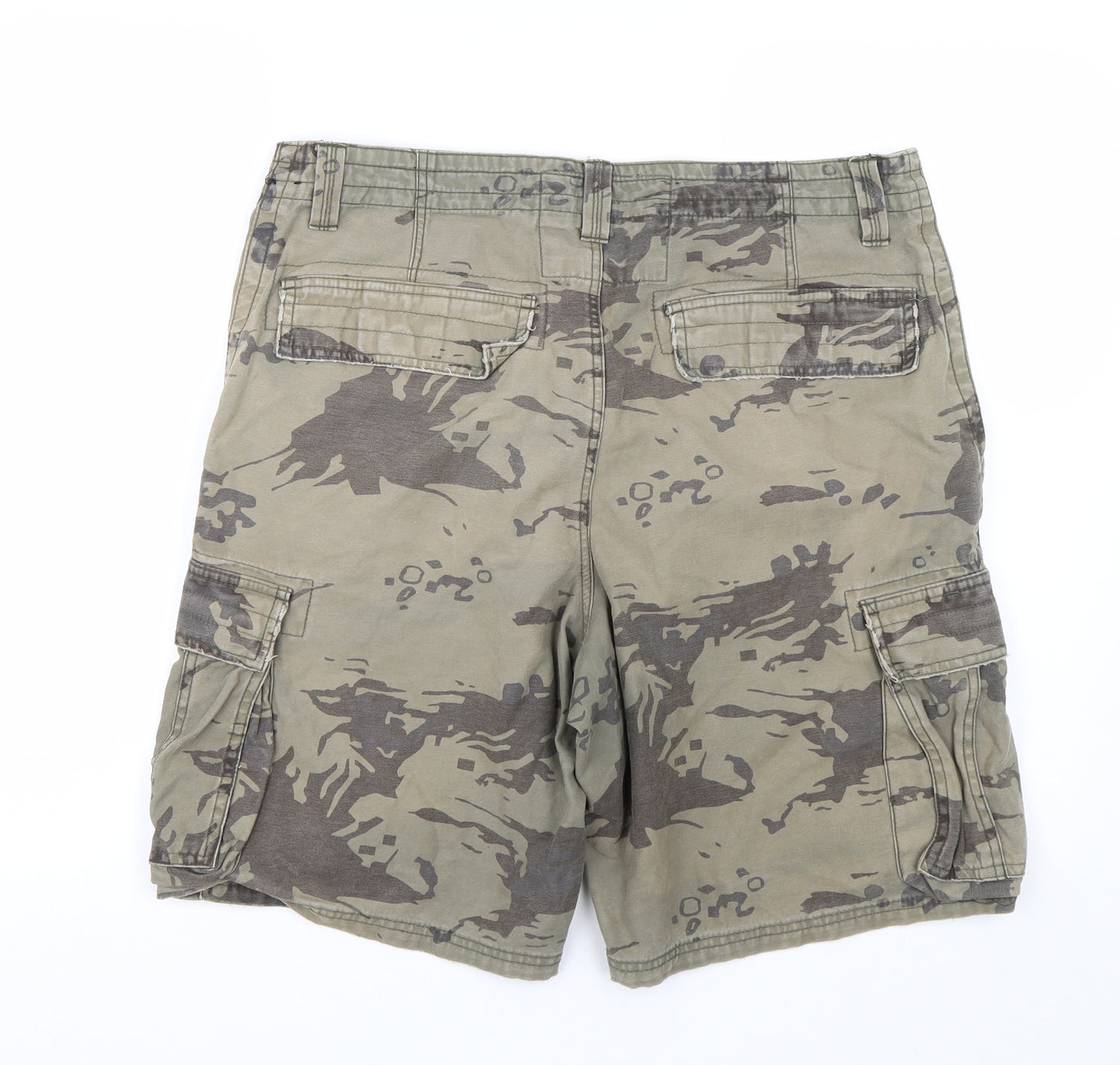 George Mens Green Camouflage  Cargo Shorts Size 34