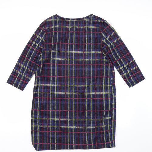 TU Womens Blue Check  T-Shirt Dress  Size 14
