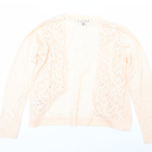 Primark Womens Pink Floral  Cardigan Jumper Size M