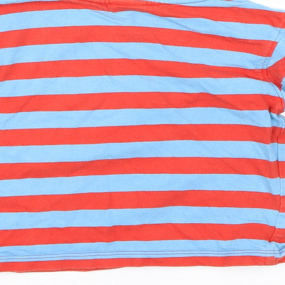 Mini mode  Boys Blue Striped  Basic T-Shirt Size 12-18 Months