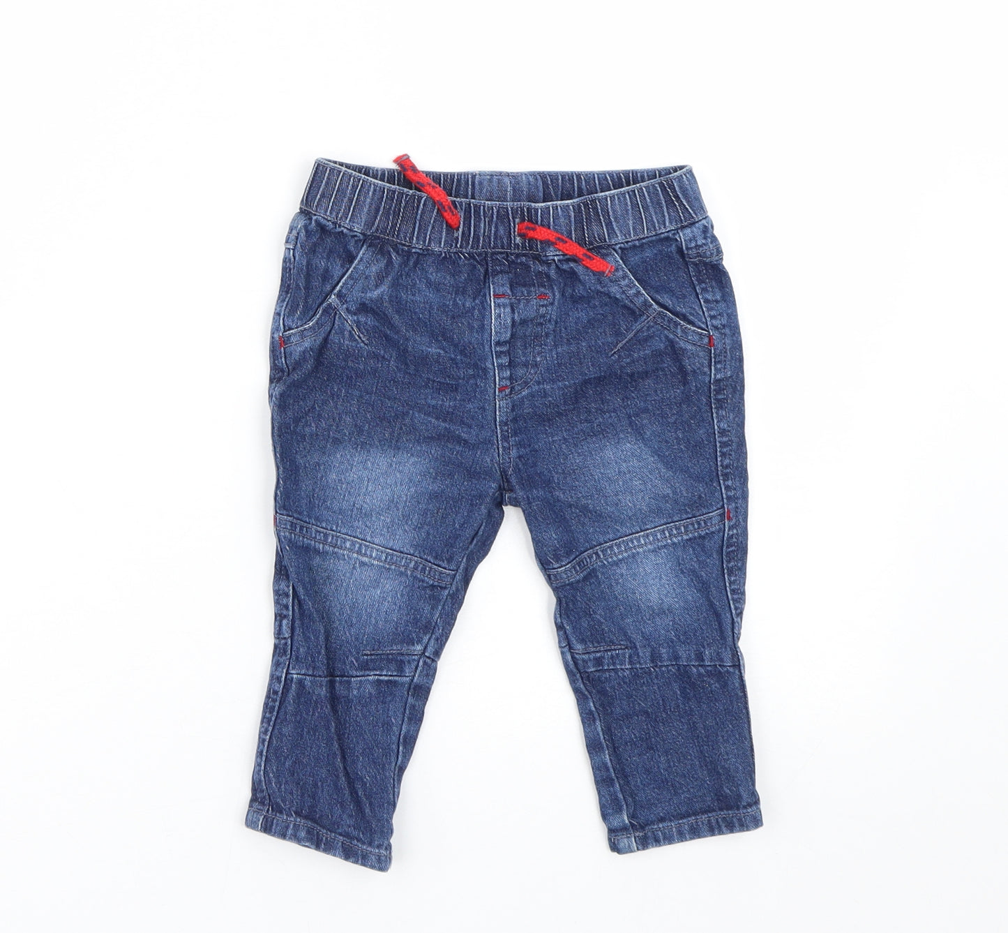 Preworn Boys Blue  Denim Jogger Jeans Size 6-9 Months