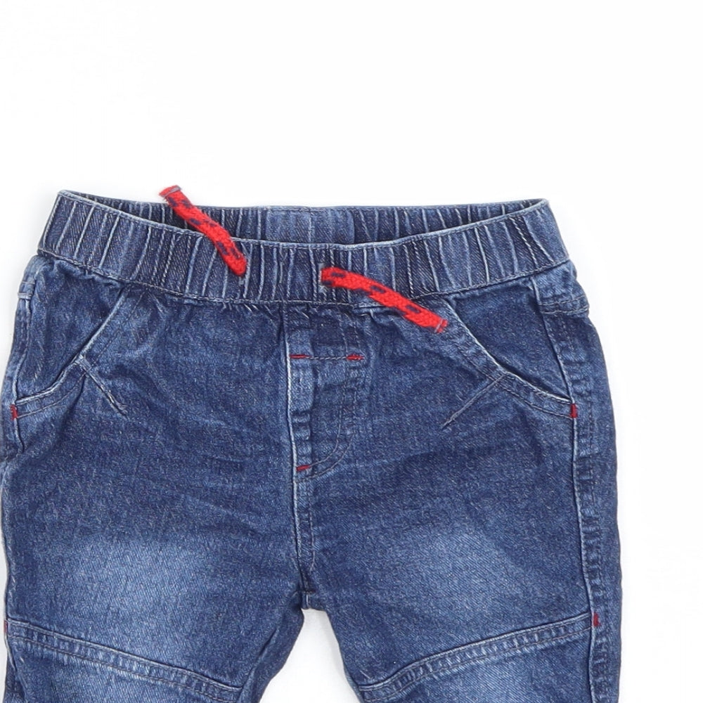 Preworn Boys Blue  Denim Jogger Jeans Size 6-9 Months