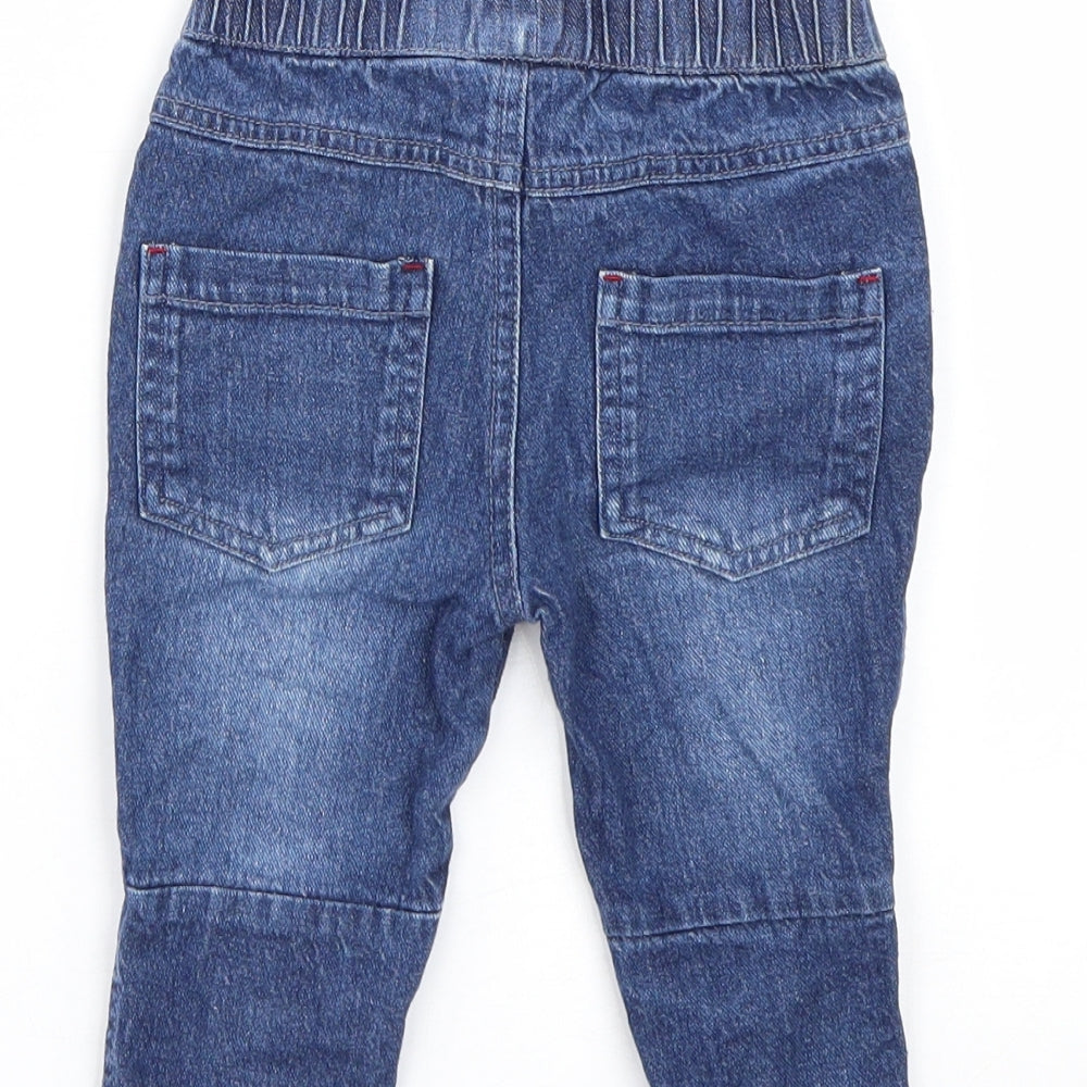 Preworn Boys Blue  Denim Jogger Jeans Size 6-9 Months