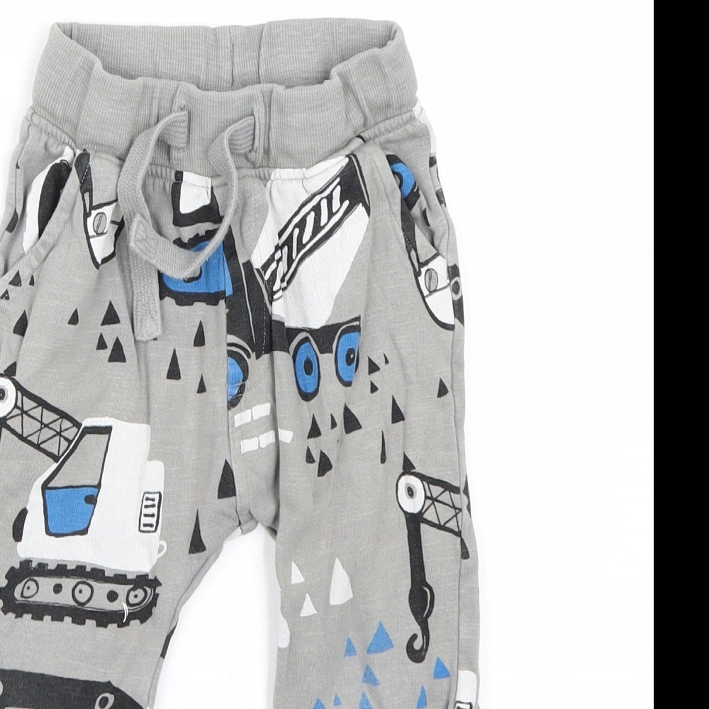 NEXT Boys Grey   Jogger Trousers Size 3-4 Years - Tractors