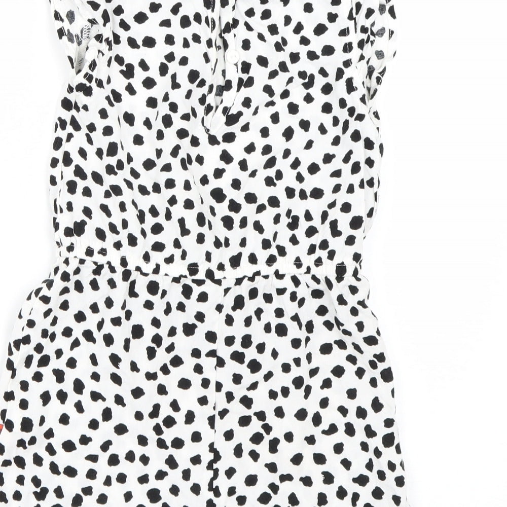 Primark Girls White Polka Dot  Jumpsuit One-Piece Size 5-6 Years