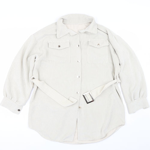 Preworn Womens Beige   Full Zip Jumper Size L