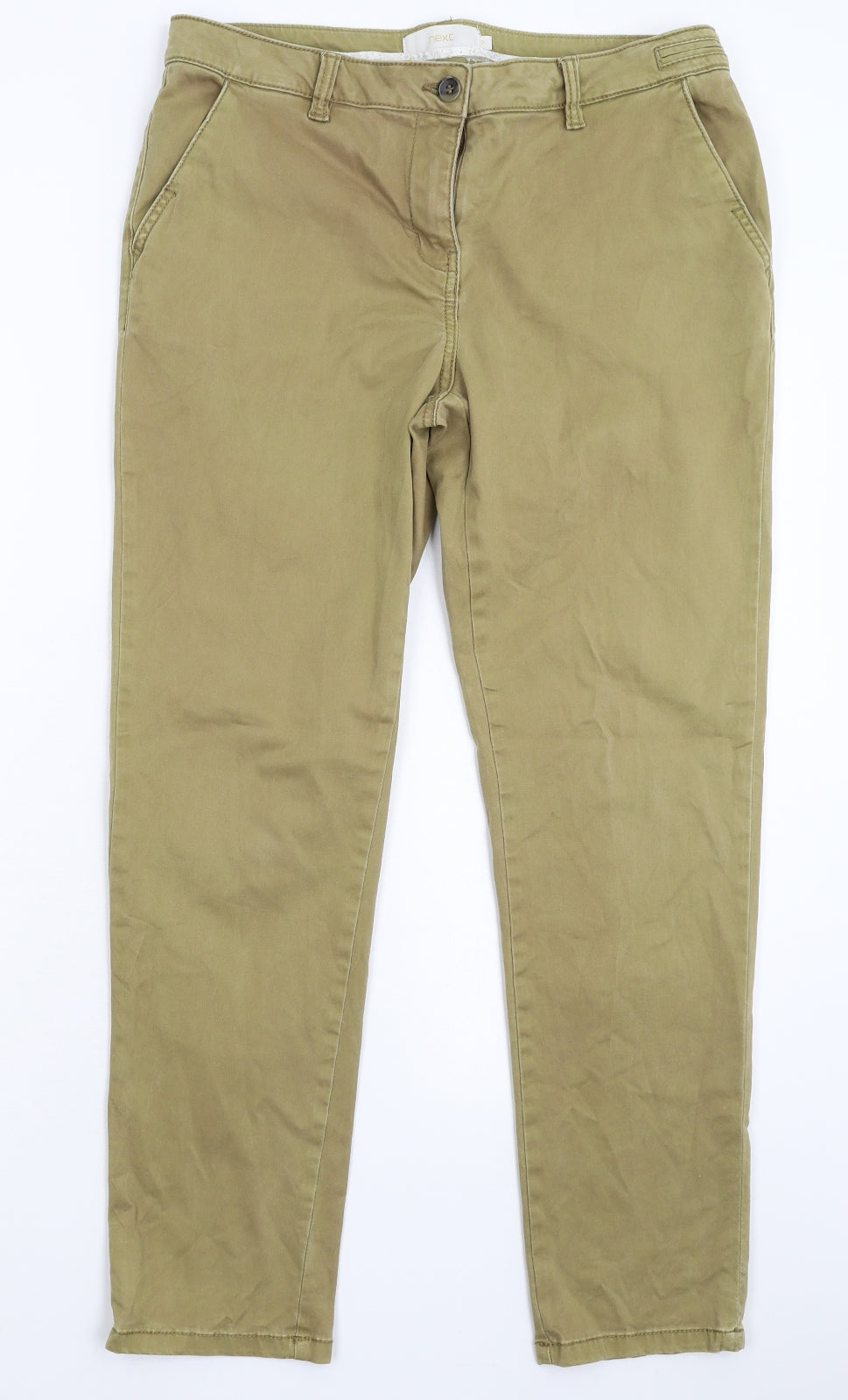 NEXT Womens Beige   Chino Trousers Size 12 L27 in