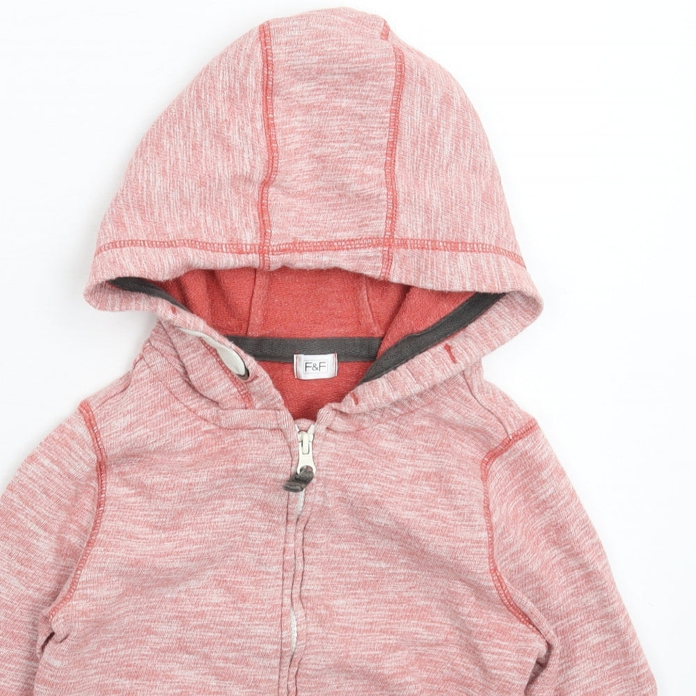 F&F Boys Red   Full Zip Hoodie Size 6-7 Years