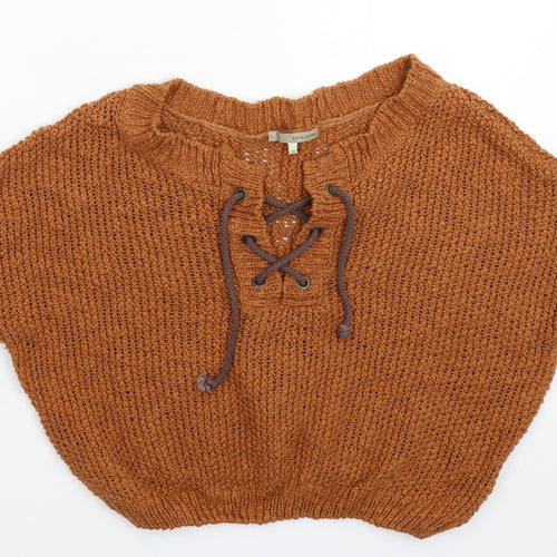 River Island Womens Brown  Knit Pullover Jumper Size 10